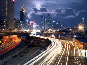 Картинка города огни ночного