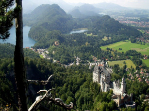 Картинка города замок нойшванштайн германия