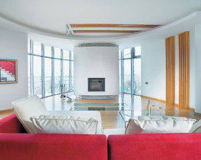 обоя интерьер, гостиная