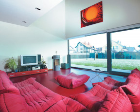 обоя интерьер, гостиная