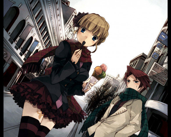 Обои картинки фото аниме, umineko, no, naku, koro, ni