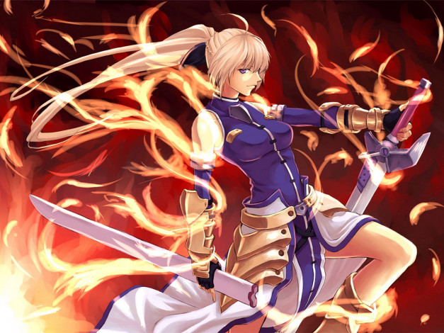 Обои картинки фото аниме, weapon, blood, technology