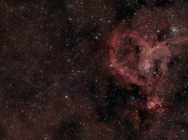 Обои картинки фото туманность, сердце, космос, галактики, туманности