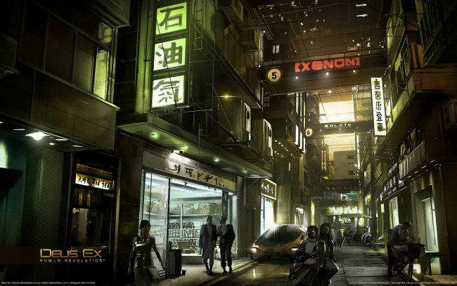Обои картинки фото deus, ex, human, revolution, concept, art, видео, игры