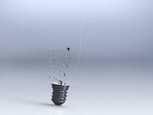 Картинка 3д графика другое лампочка