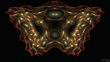 Картинка 3д графика fractal фракталы тёмный узор