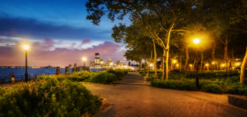 Картинка города нью йорк сша парк ночной город