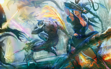 Картинка фэнтези существа сражение битва