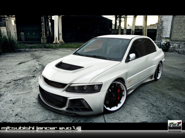 Обои картинки фото автомобили, виртуальный, тюнинг, mitsubishi