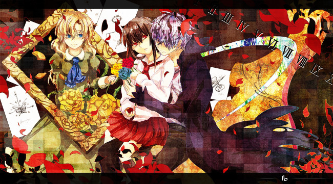 Обои картинки фото аниме, ib, garry, eve, mary