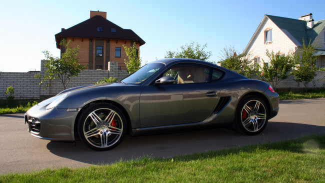 Обои картинки фото porsche, cayman, автомобили, dr, ing, h, c, f, ag, германия, спортивные, элитные