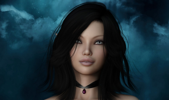 Обои картинки фото 3д, графика, people, люди, фея, взгляд