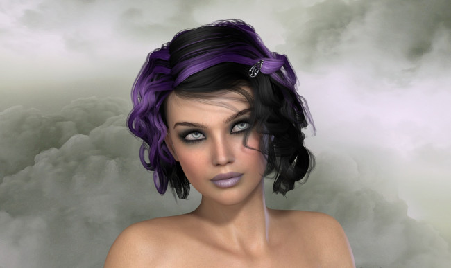 Обои картинки фото 3д, графика, portraits, портрет, лицо, девушка