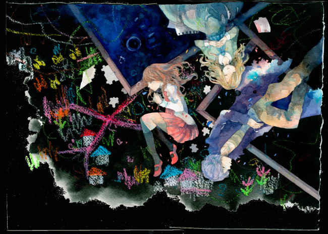 Обои картинки фото аниме, ib, garry, eve, mary