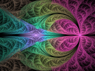 Картинка 3д+графика фракталы+ fractal цвета фон узор