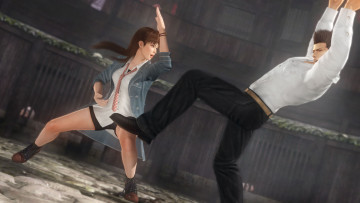 Картинка 3д+графика аниме+ anime мужчина драка девушка