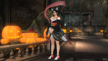 Картинка 3д+графика праздники+ holidays тыквы взгляд девушка