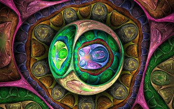 Картинка 3д+графика фракталы+ fractal узор цвета фон