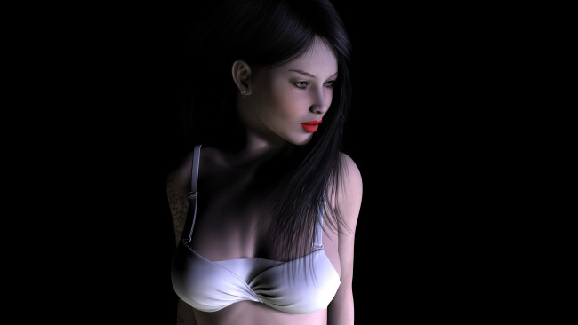 Обои картинки фото 3д графика, люди , people, фон, взгляд, девушка