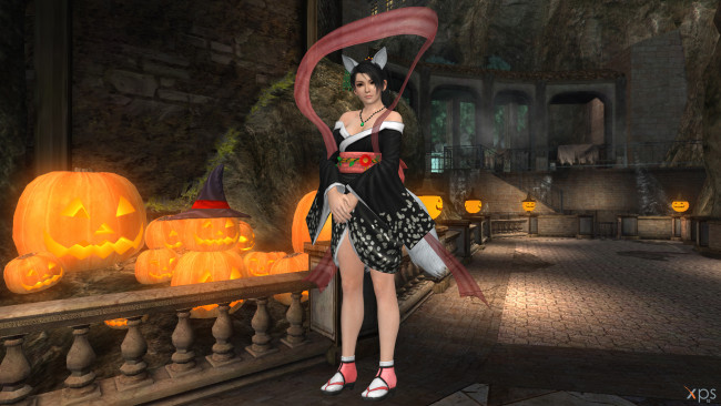 Обои картинки фото 3д графика, праздники , holidays, тыквы, взгляд, девушка