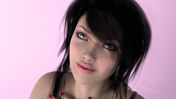 Картинка 3д+графика портрет+ portraits фон взгляд девушка