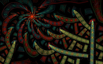 Картинка 3д+графика фракталы+ fractal цвета фон узор