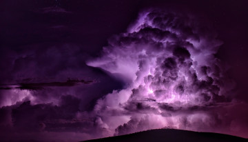 Картинка природа облака сумерки небо холм