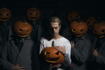 Картинка праздничные хэллоуин тыквы halloween люди