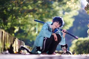 Картинка разное cosplay+ косплей парень уши меч хвост игрушка