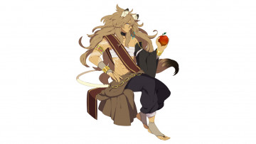 Картинка аниме животные +существа парень