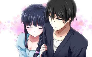 Картинка аниме mahouka+koukou+no+rettousei двое