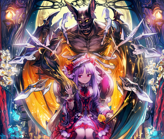 Обои картинки фото аниме, shingeki no bahamut, монстр, девочка