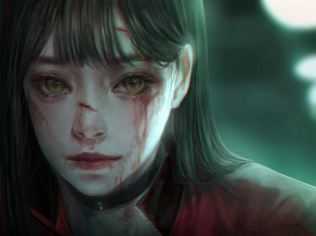 Обои картинки фото рисованное, люди, девушка