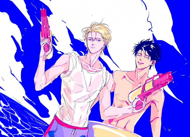 Обои картинки фото аниме, banana fish, банановая, рыба