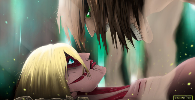 Обои картинки фото аниме, shingeki no kyojin, титаны