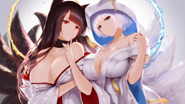 Обои картинки фото аниме, azur lane, девушки