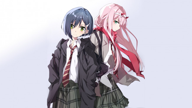 Обои картинки фото аниме, darling in the frankxx, девушки