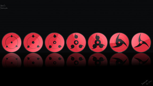 Обои картинки фото аниме, naruto, шаринган, рисунок, учиха, итачи