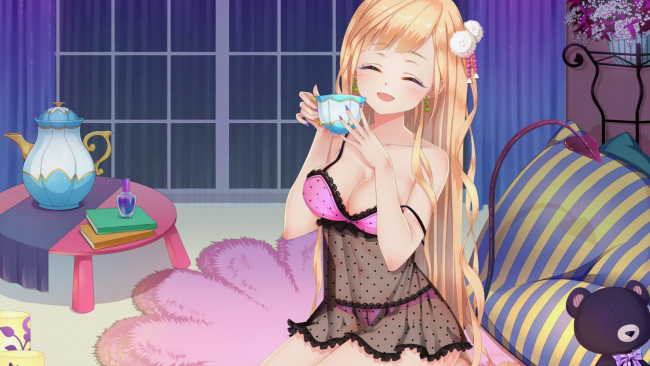 Обои картинки фото аниме, unknown,  другое , девушка, взгляд, фон