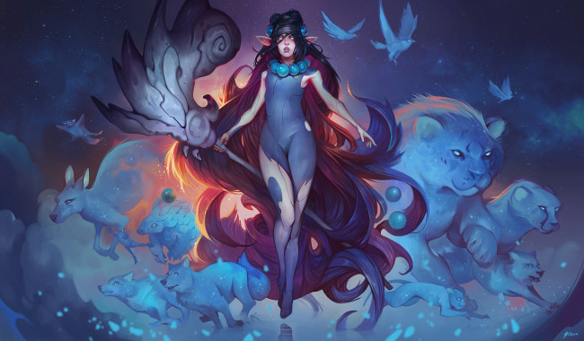 Обои картинки фото фэнтези, эльфы, девушка