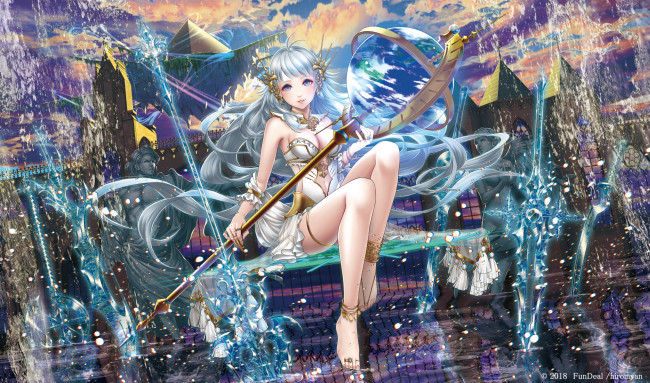 Обои картинки фото аниме, магия,  колдовство,  halloween, девушка