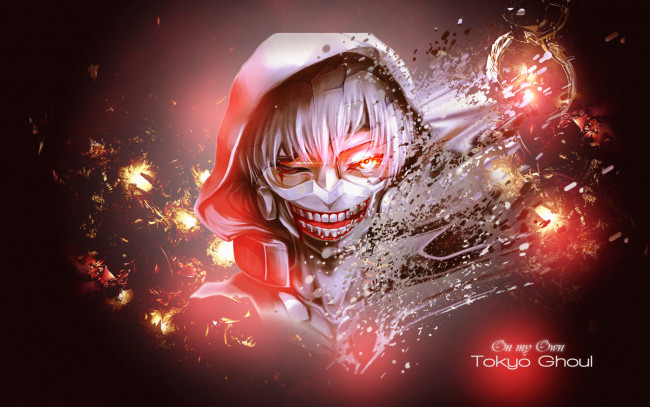 Обои картинки фото аниме, tokyo ghoul, канеки