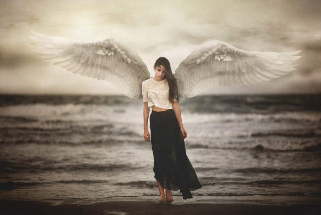 Обои картинки фото разное, компьютерный дизайн, ангел, девушка, marya