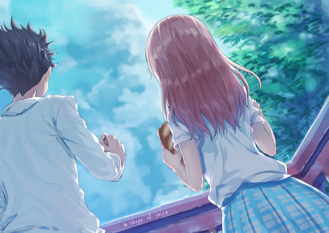 Обои картинки фото аниме, koe no katachi, форма, голоса