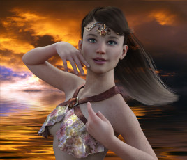 Картинка 3д+графика люди+ people фон взгляд девушка