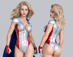 Картинка 3д+графика люди+ people девушка взгляд фон