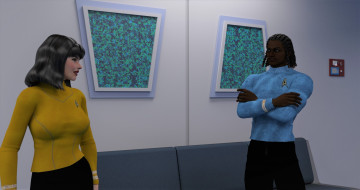 Картинка 3д+графика люди+ people девушки фон взгляд