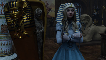 Картинка 3д+графика фантазия+ fantasy фон взгляд девушка