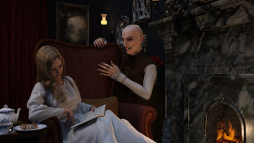 Картинка 3д+графика фантазия+ fantasy фон взгляд девушка