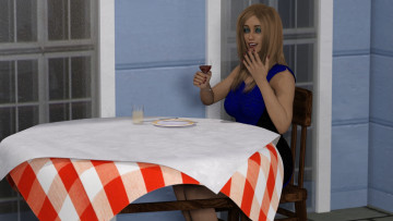 Картинка 3д+графика люди+ people фон взгляд девушка